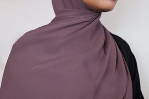 Mauve Crinkled Chiffon