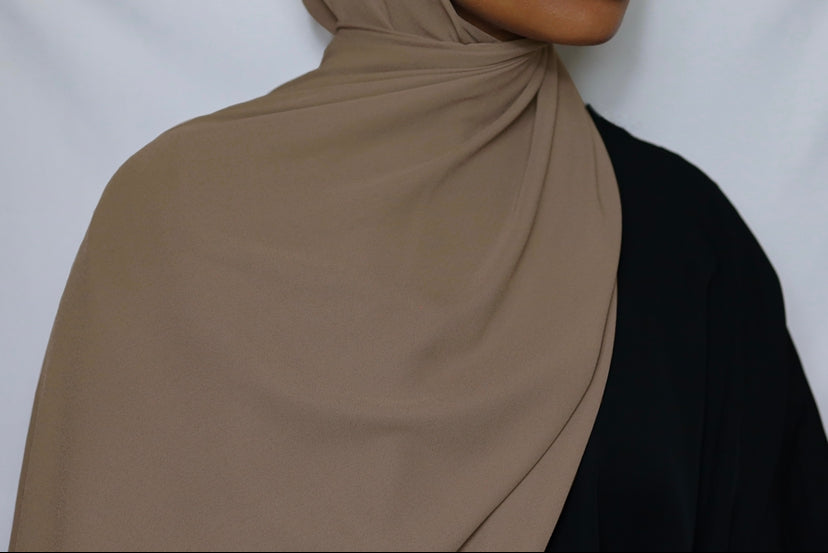 Brown Premium Crepe Hijab