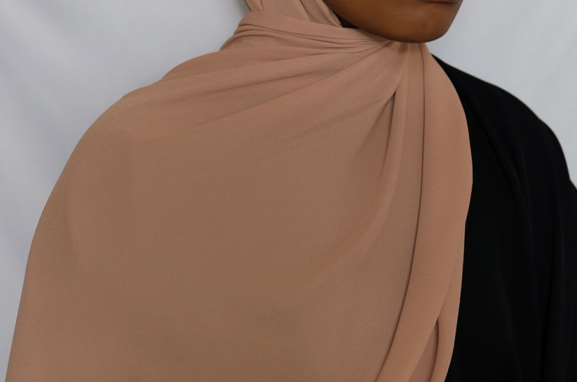 Tan Premium Crepe Hijab